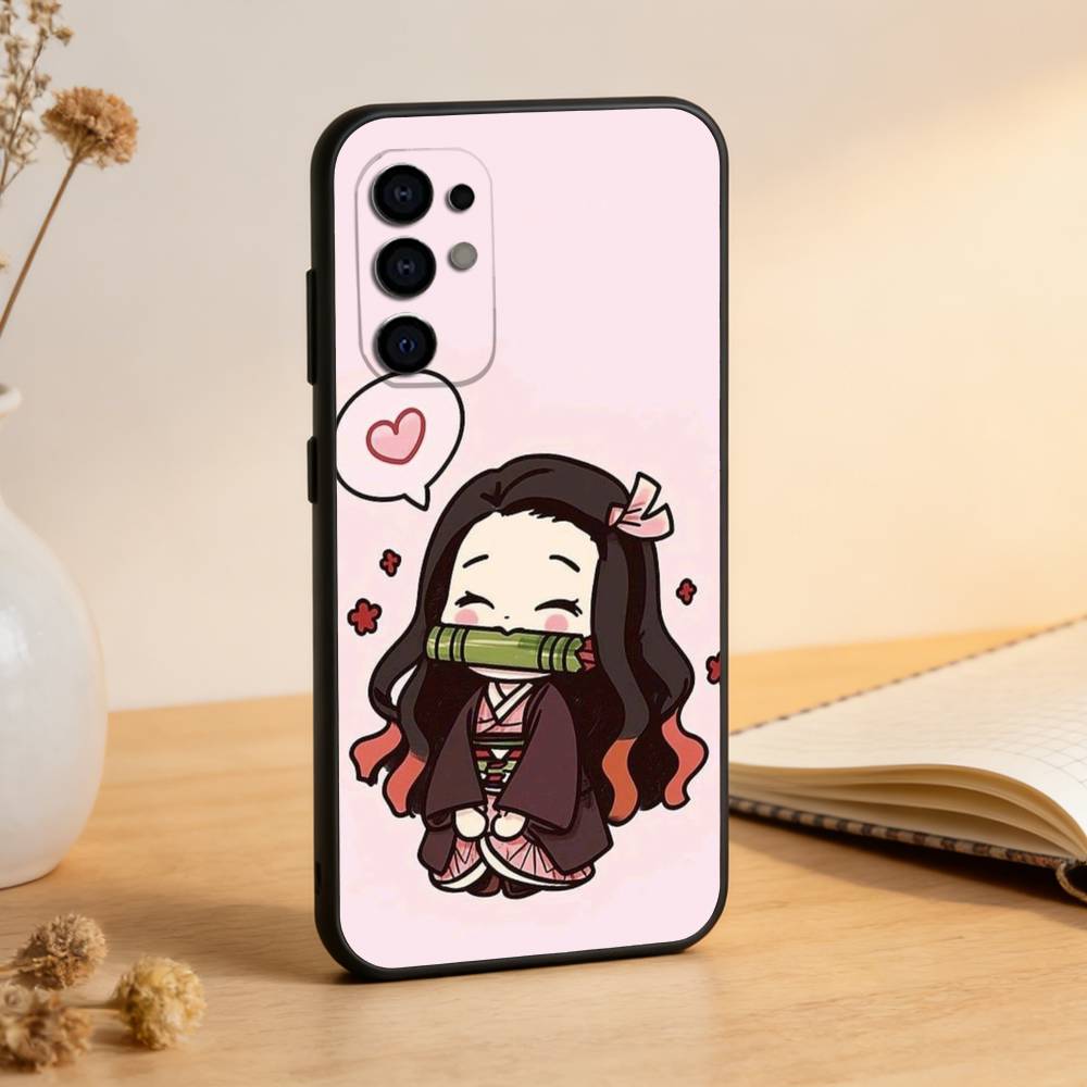 Demon N-Nezuko Phone Case For Samsung S25,S24,S21,S22,S23,S30,Ultra,S20,Plus,Fe,Soft Silicone Black Cover