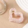 Hair Claw Anti-slip Teeth Hollow Heart Design Hair Clip Medium Size Back Head Shark Hair Claw Strong Grip Hair Accessory