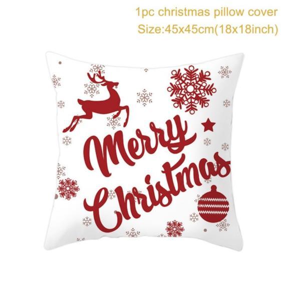 45cm Christmas Cushion Cover Navidad Merry Christmas Decorations For Home Xmas Noel Cristmas Ornaments New Year Gifts