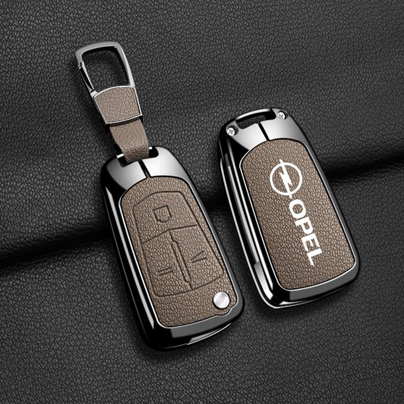 Kovové Kožené Ochranné Pouzdro na Klíčenku do Auta Pro Opel Vauxhall OPC ADAM Insignia Antara Corsa J D H Kadett GT Příslušenství
