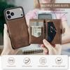 For iPhone 17 Pro Max Case JEEHOOD J01 Retro Leather + TPU Phone Cover Detachable Magnetic Card Holder