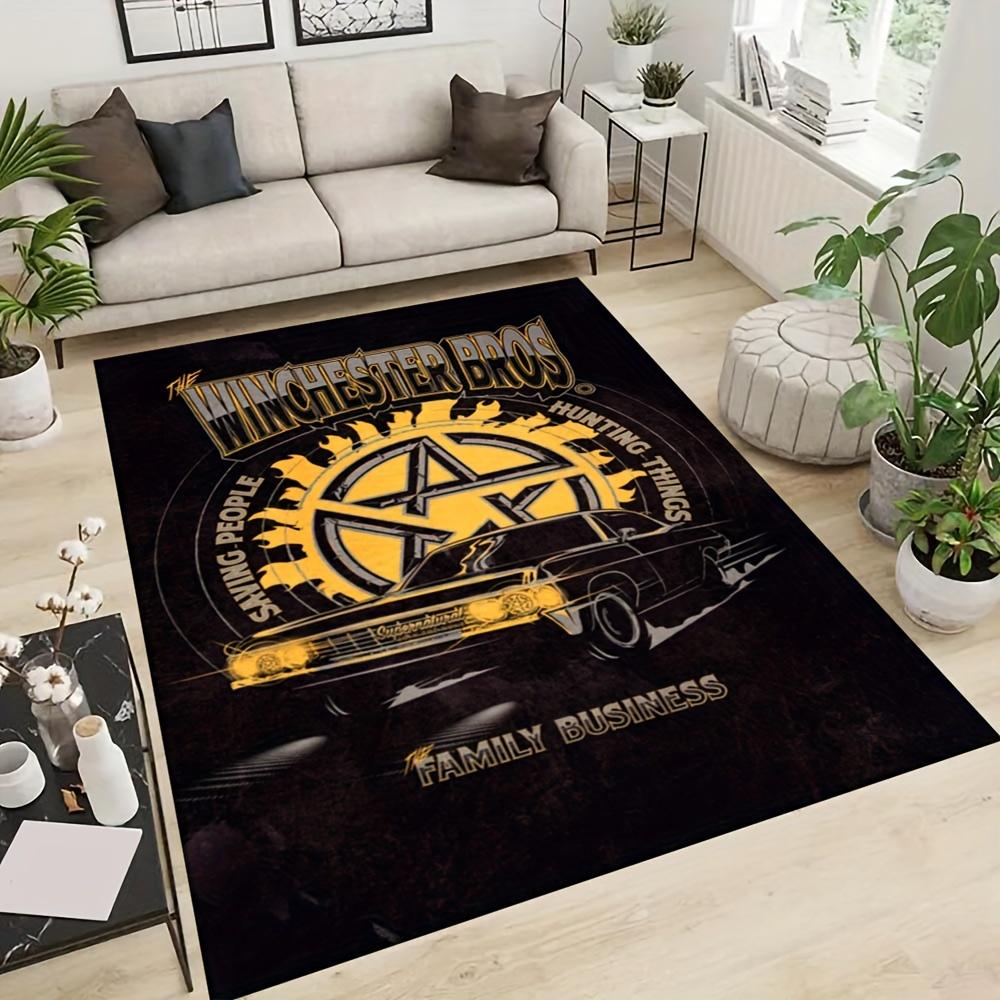 

1pc Supernatural family bussiness Pattern Carpet, Area Rug For Living Room Bedroom Room Bed Chair Laundry Entryway Corridor Yard Non-slip Ou 60cm by 90cm