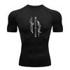 Men's Compression Summer Short Sleeves Tees T-shirt Gym Workout Fitness Running High Elasticity Sportswear Breathable Workout Tight Fit