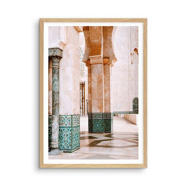 

Ісламська мусульманська архітектура скандинавські марокканські двері полотно плакат картини настінне мистецтво друк живопис вітальня спальня декор 21X30cm No Frame