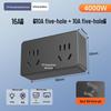 International 10A to 16A Multi-function Air Conditioner Plug Adapter, Dual 16A High-Power Socket Strip