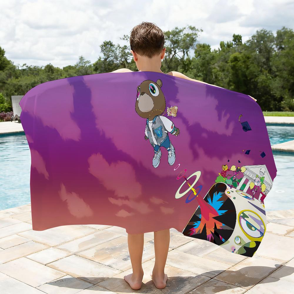 Rapper K-Kanye-E W-West Bully Towel Quick Dry Absorbent Beach Towel for Sports, Fitness, Swimming and Outdoor Activities
