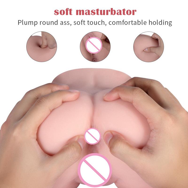 Men's 2.1KG Two-point Two-color Channel Big Butt Mold Famous Device Vagina and Anus Two-point Jet Cup