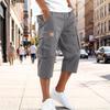 Pantaloni Cargo da Lavoro da Uomo Vita Elasticizzata Multitasche Casual Lunghezza Ginocchio Tessuto Resistente Vestibilità Comoda