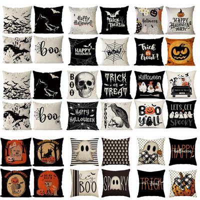 Halloween Kürbis Kissenbezug Heimdekoration Kissen Sofa Leinen Kissenbezug