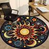 1pc Celestial Mandala Chair Carpet for Office - Indoor Non-Slip Washable Polyester Fiber Carpet, Soft Comfortable Mat For Office Yy250928043
