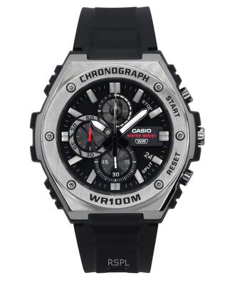 Standard Analog Chronograph Resin Strap Black Dial Quartz MWA-300H-1AV 100M Men's Watch