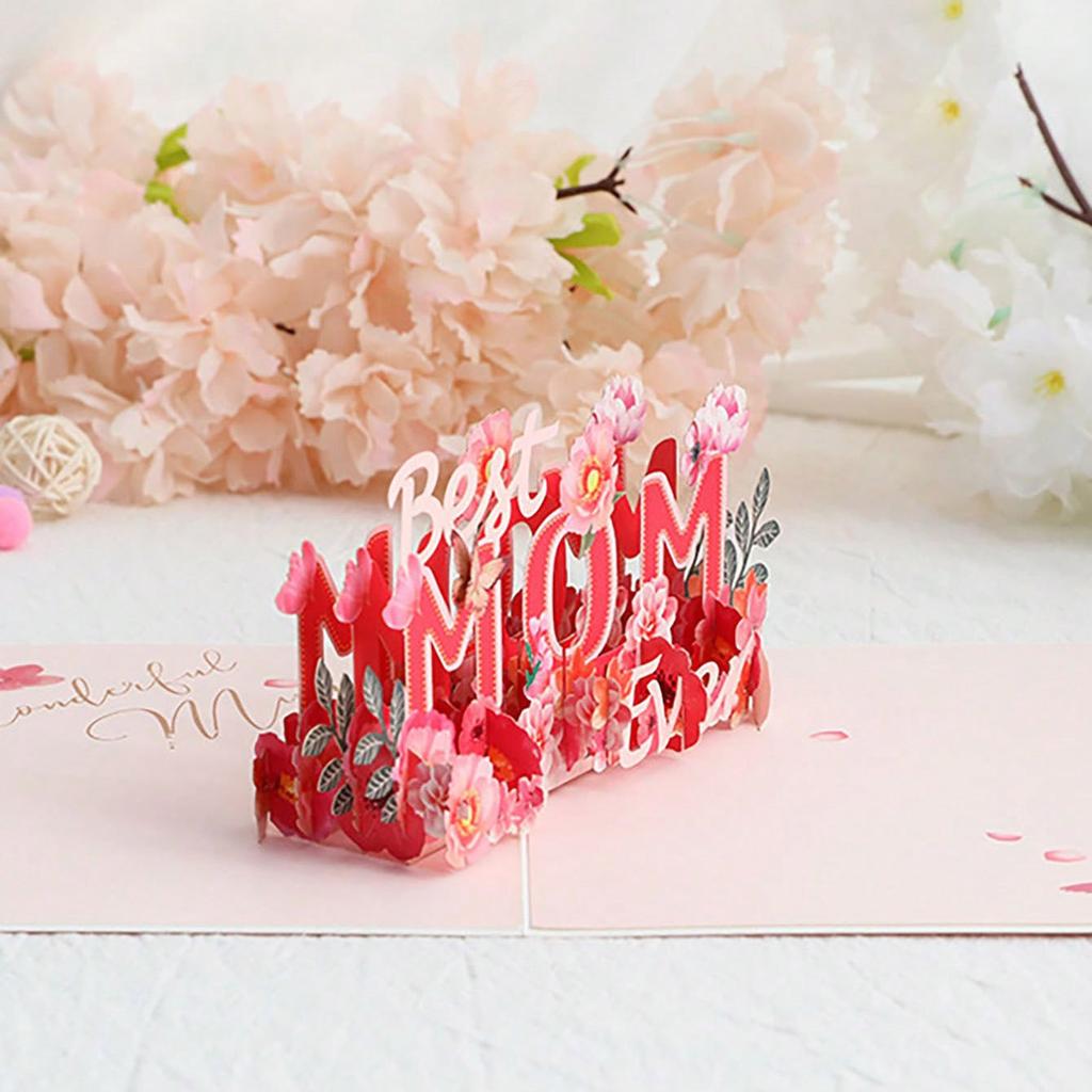 1pc-Mothers Day 3D Pop Up Bouquet Greeting Card Creative Flowers in Hand To Thank The Blessing Card for Birthday Wedding Gift