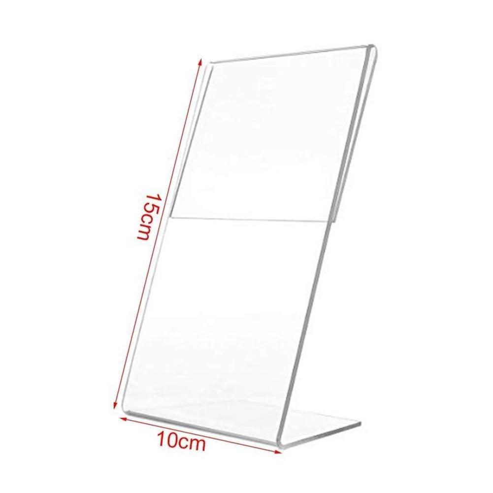 Versatile Transparent Acrylic Display Stand for Business Cards 10cmx15cm