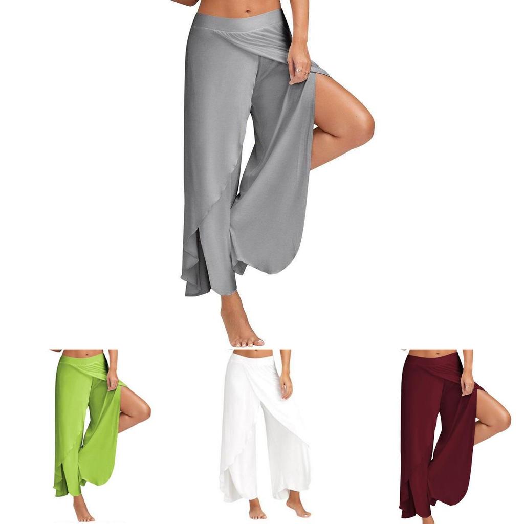 Women's Summer Casual Wide Leg Pants In Premium Quality Solid Color Design