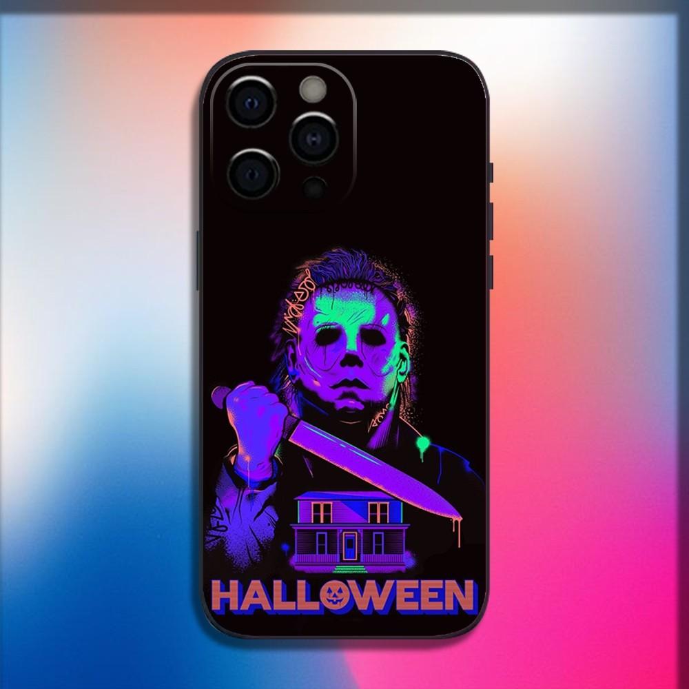 

Halloween M-Michael Myers Phone Case For iPhone 16,15,14,13,12,11,Pro,X,XS,Max,XR,Plus,Mini Soft Black Cover iPhoneXR