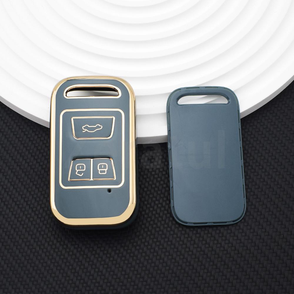 3 Buttons Soft Tpu Car Key Case Cover Shell Fob Holder Keyless For Chery Tiggo 4 3 Tiggo 8 7 Arrizo 5    Key Chains