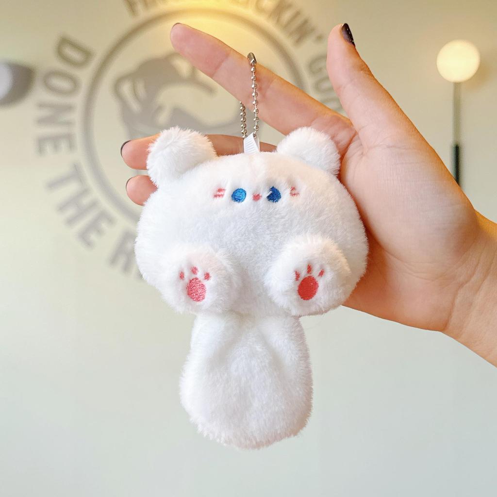 Cute Squeaky Kitten Keychain Plush Toy and Bag Charm