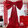 Bow 50x38cm Giant Bow Wall Backdrop Drift strip 3 meters Wine Red B Bow Wall Decor Champagne Color Giant Size Stage Backdrop