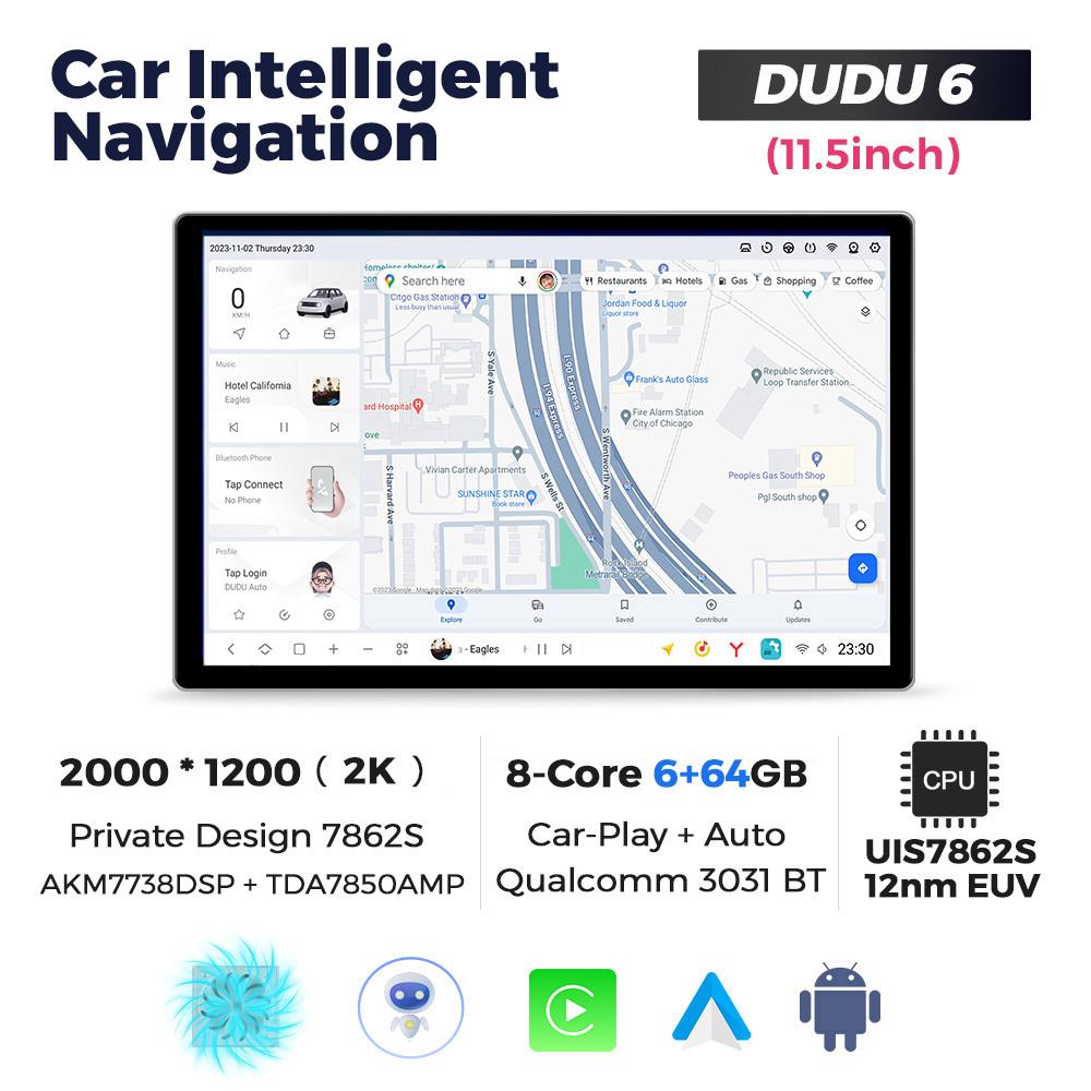 

DUDU7 11,5 13 беспроводной CarPlay Android Auto универсальный 2 Din автомобильный радиоприемник мультимедиа видеоплеер GPS аудио стерео ресивер DSP BT