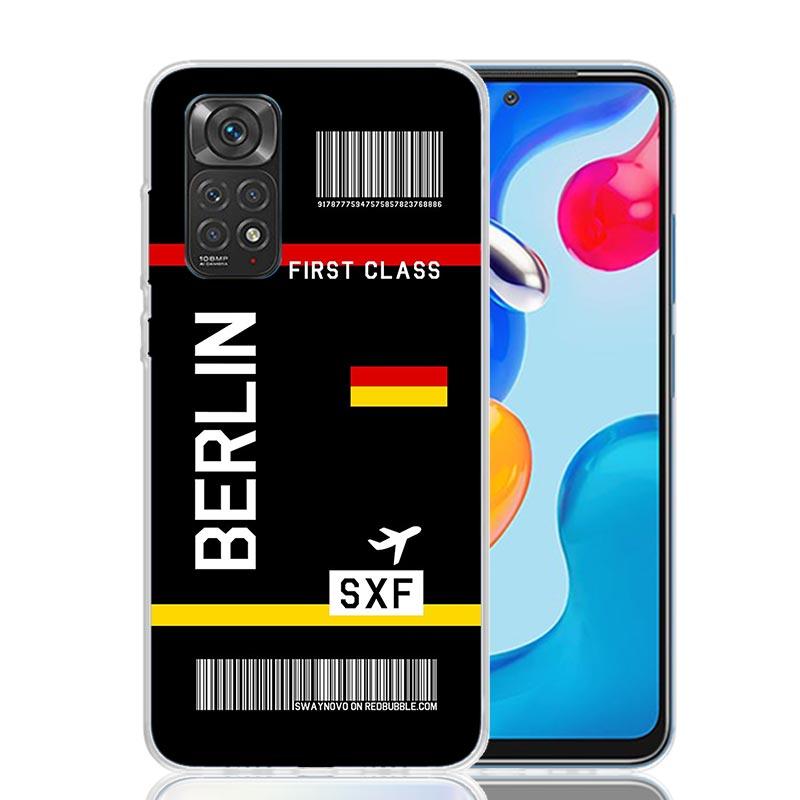 Airline Ticket Barcode Phone Case For Xiaomi Redmi Note 15 14 13 12S 12 Pro Plus 11S 11E 11 11T 10S 10 Art Soft Pattern Cover Re