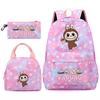 3Pcs/set Backpack for Girl School Teen Student Knapsack Women Rucksack with Lunch Bags Pencil Bag Fish Scale Style Bags