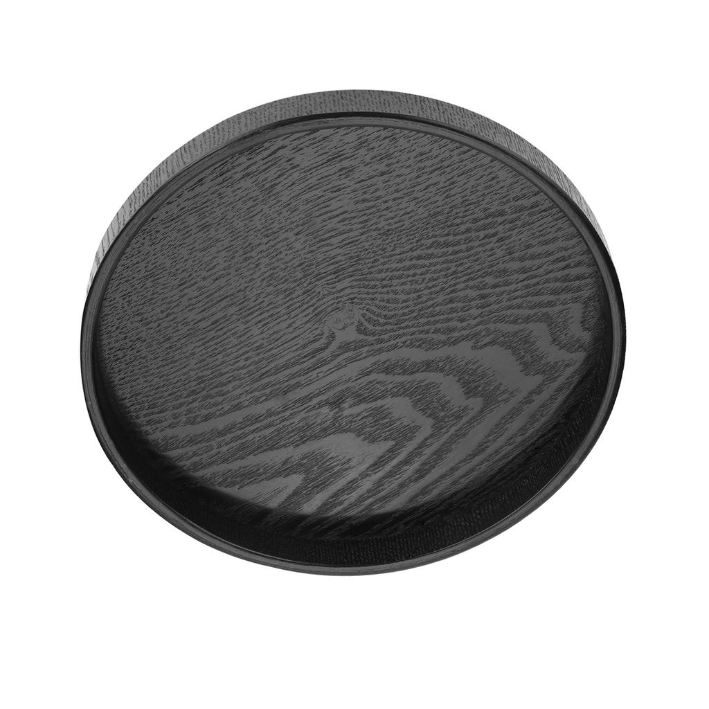 Round Shape Solid Wood Tea Coffee Snack Food Meals Serving Tray Plate Restaurant Trays