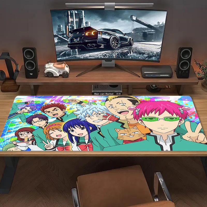 Saiki Color Mouse Pad Large Gaming Table Cushion Non-slip Laptop Tablet Big Mousepad XXL Mat Mini PC Playmat With Lock edge