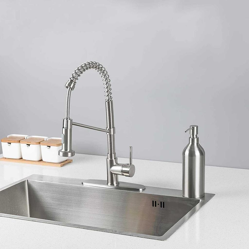 Stainless Steel Refillable Pump Bottle for Cleaning Liquids with Durable Construction Suitable for Kitchen Bathroom and Household Use