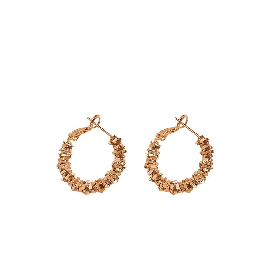 Silver Needle Irregular Broken Tremella Ring Retro ins Simple and Exquisite Commuter Earrings Light Luxury Premium Earrings