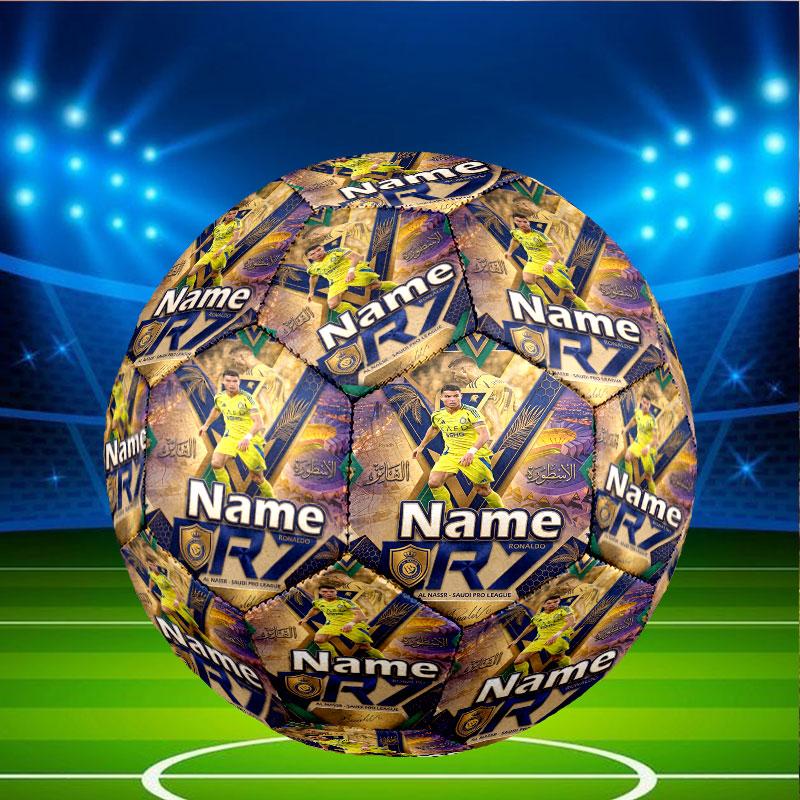 Personalisierter Cristiano Ronaldo Fußball mit individuellem Namen, Größe 5, für Training & Spiel, für Teams, zum Kicken, Geschenk für Fußballbegeisterte