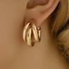 Elegant Gold Color Circled Hoop Earring for Woman Metal Elegant Vintage Geometric Statement Luxury Earrings Party Jewelry Gifts2