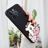 Cute Bow Puppy Phone Case for iPhone 15 14 13 12 11 Samsung Galaxy A12 A52 S24 S23 Xiaomi POCO Redmi Soft Square Liquid Silicone Cover Casing