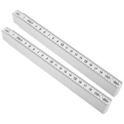 2Pcs 2m Folding Carpenters Ruler Lightweight Compact Measuring Stick Woodworking Tool