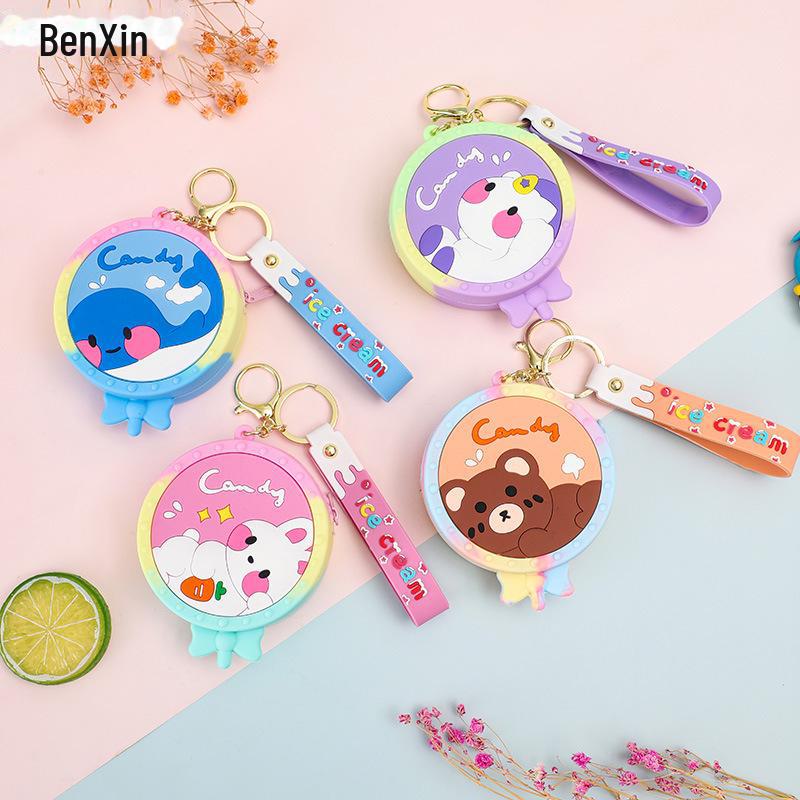 Breloc pentru monede din silicon pentru mini șobolani: Deschideți geanta pentru monede, căști și cadouri mici