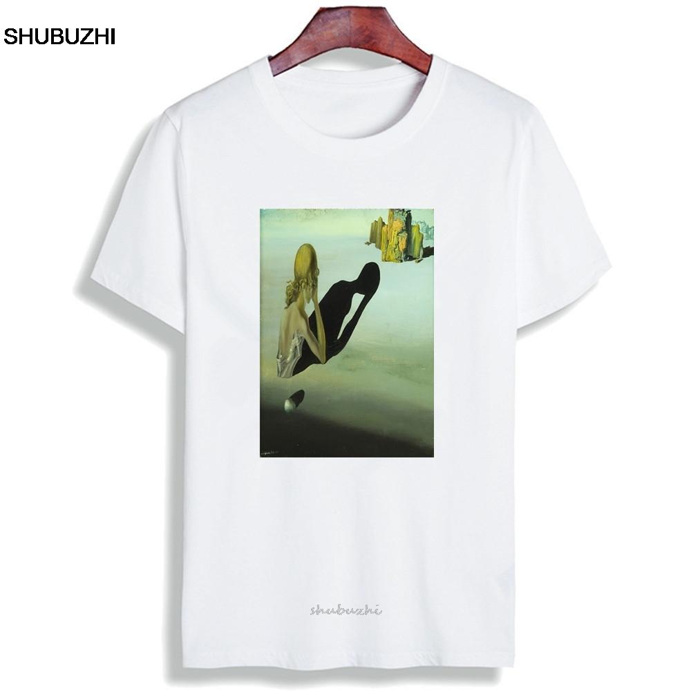 Skipoem Funny T shirt  Salvador Dali Surreal Art Cotton O Neck Tshirt Plus Size Short Sleeve Brand  TShirt Tops