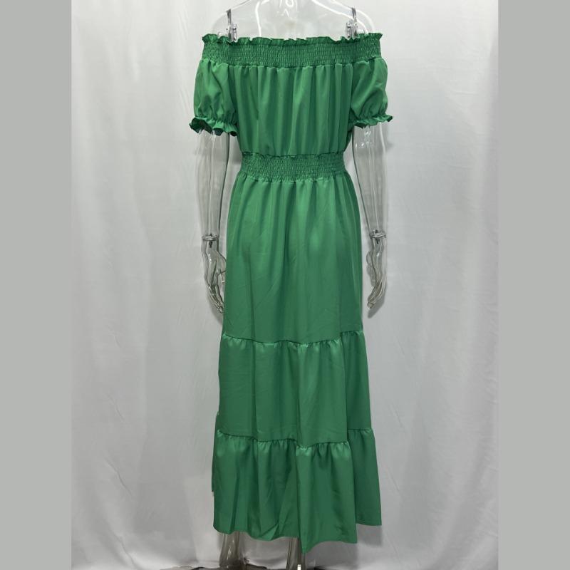 GMXIA Women's Dresses One Shoulder Spring Short Sleeve Long Dresses