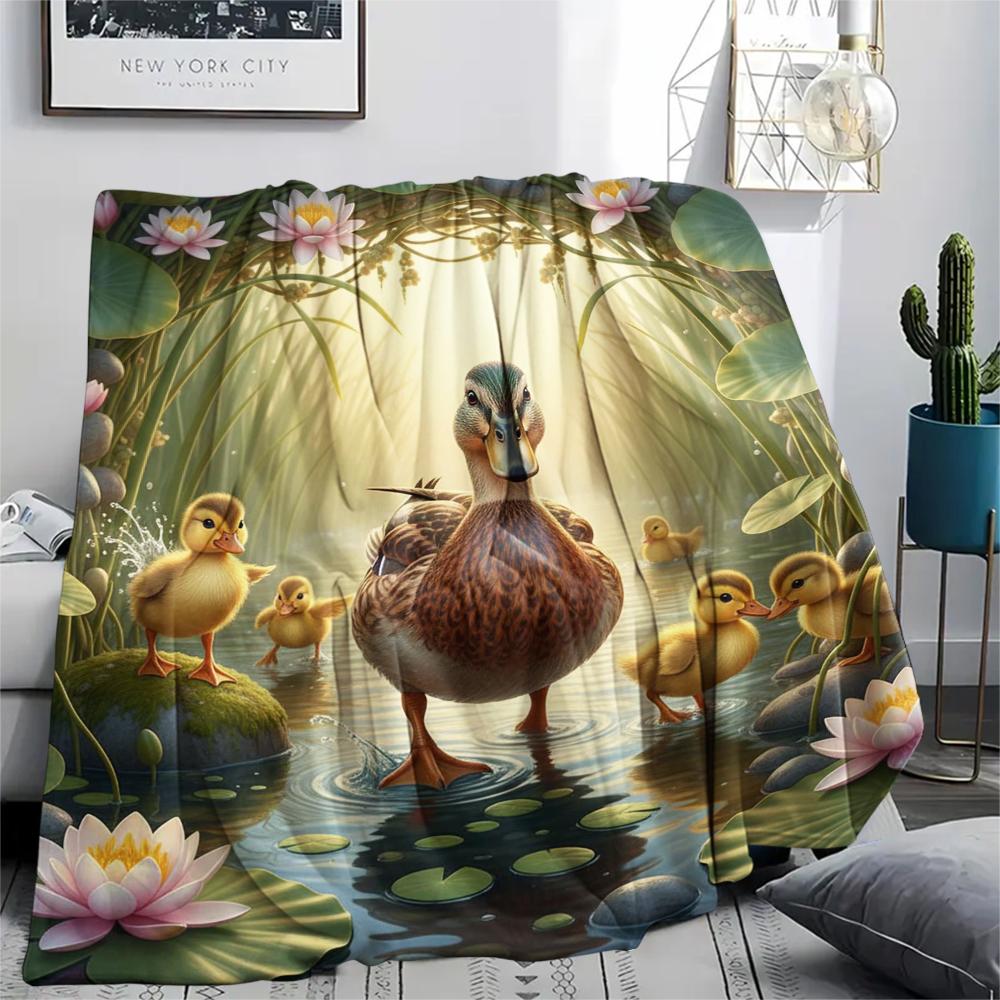1 Pezzo Coperta in Flanella con Stampa Cartone Animato, Alta Qualità Confortevole per Tutte le Stagioni, Decorazione per la Casa, Calore e Comfort, Perfetta per Regalo di Natale Compleanno