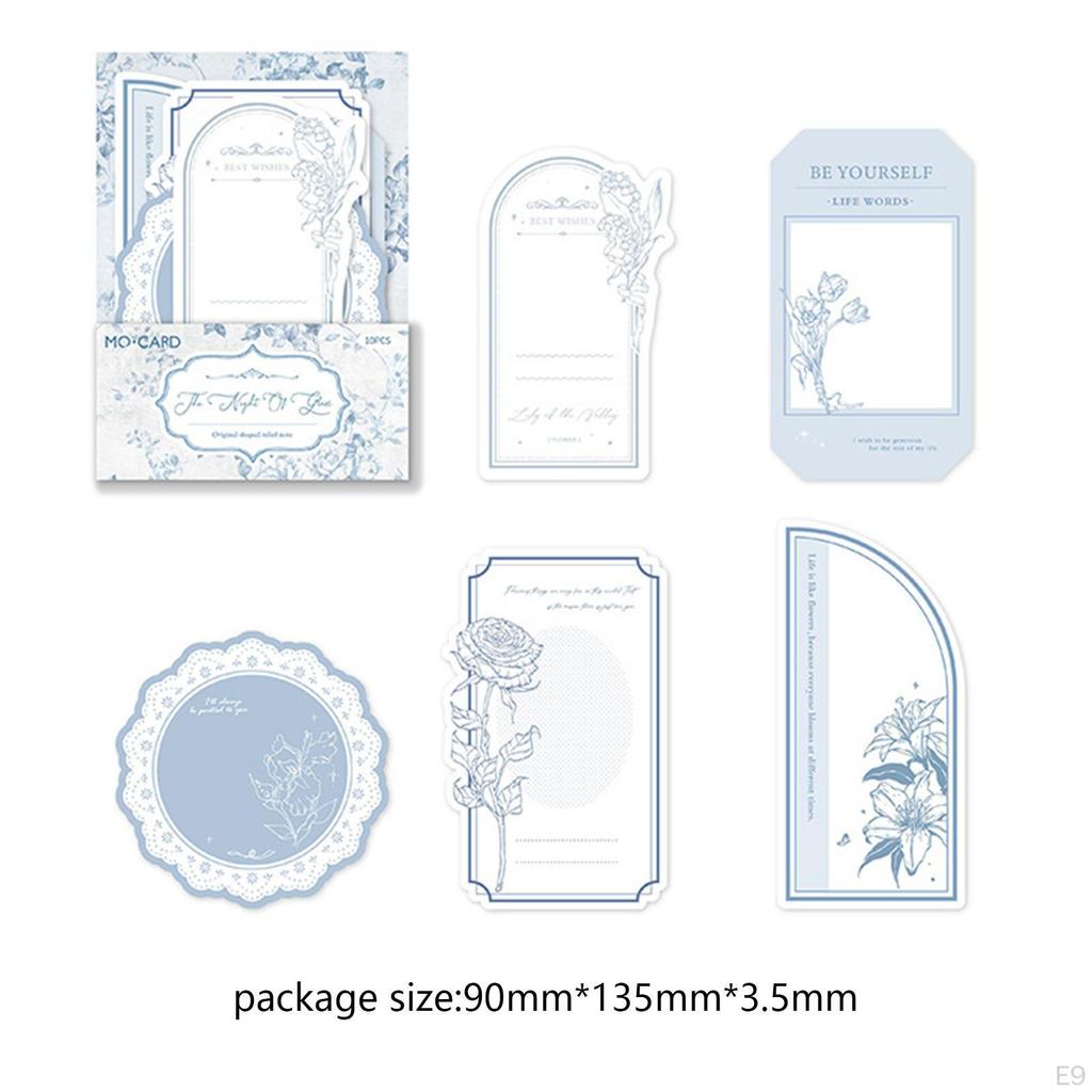 4 Pieces Embossed Notes Journal Decoration Collages Crafts Decorating Creative Elegant Art Scrapbook