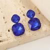 Geometric Alloy Square Drop Earrings With Gold Pins For Womens Fashion Accessories