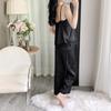 Women's Summer Ice Silk Camisole & Long Pants 3-Piece Set with Chest Pads - Light Luxury Homewear