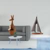 And Sailboat Figurine Sculpture Unique Decorative Art for Bedroom Bookshelf Room Desktop Ornament