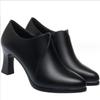 Fashion Fashion Block Heel Deep Mouth Woman Pumps Quality Leather Women Shoes 2025 High Heels Shoes Ladies Office Party Shoes Size 35-41
