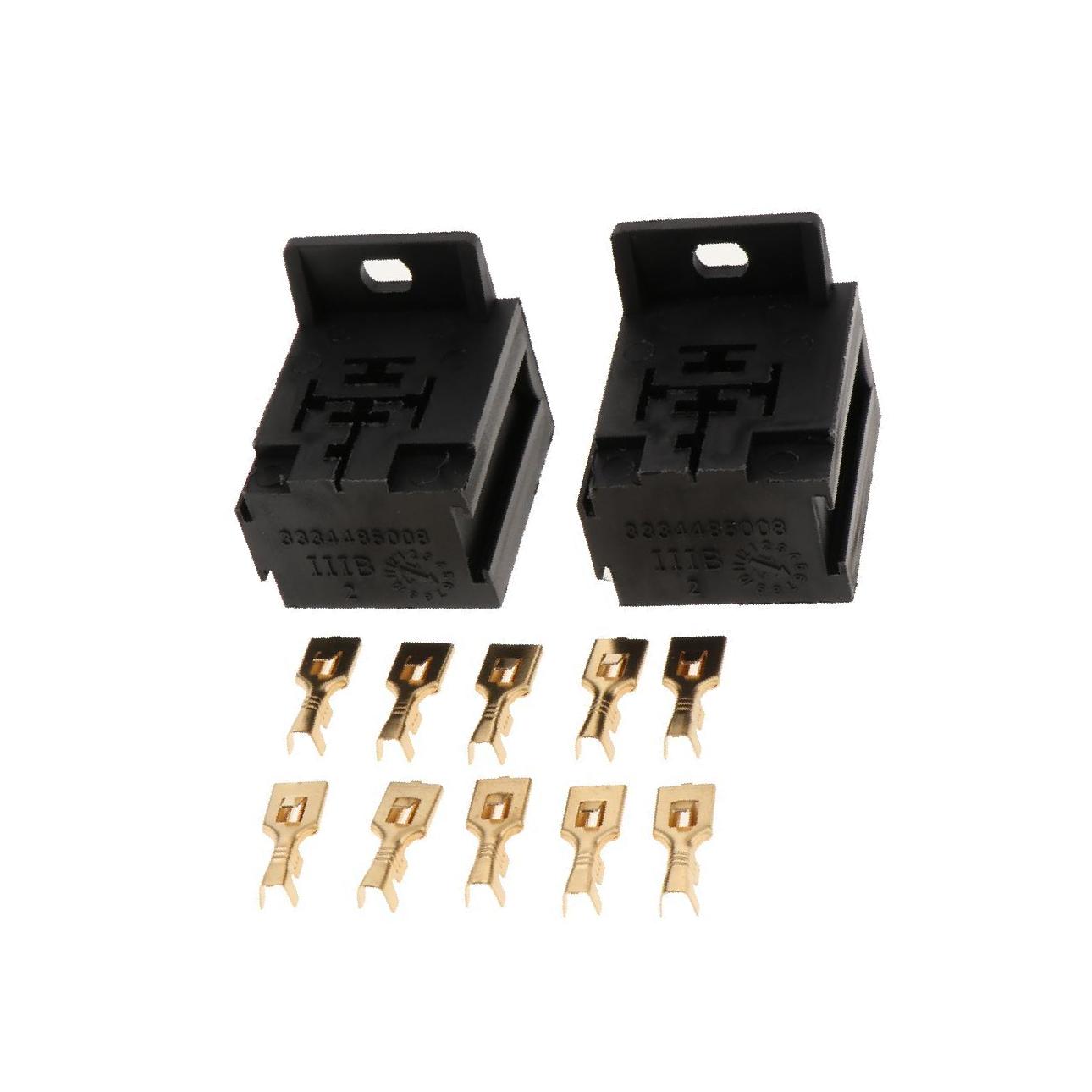 

2x Relay Base Holder + 10 Terminals - Suitable for 5 Pin Relays
