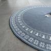 Knitted Christmas Tree Skirt Rustic Thick Snowflake Xmas Tree Skirt Holiday Farmhouse Decoration for Home Party Decor