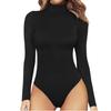 Women's Casual Bodysuit Long Sleeve Bodycon Catsuit Leopard Print
