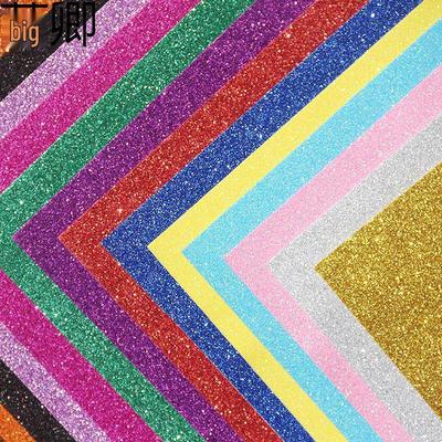 Folhas Grossas de Espuma com Glitter Dourado para Artesanato