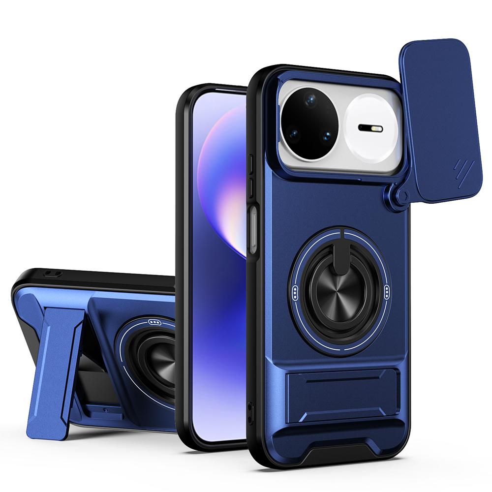 KEYSION Magnetic Phone Case for Huawei Nova 15 Pro Slide Camera Lens Protection Upright Kickstand 360° Ring Shockproof Back Cover