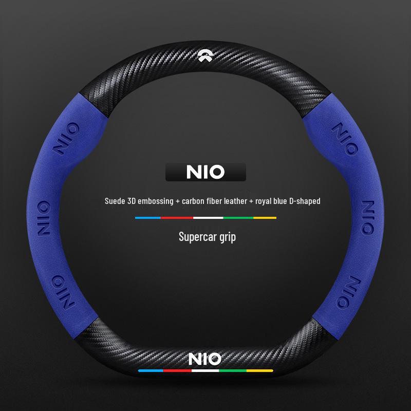 Nio EC6/ES6/ES8/ET7 Carbon Fiber Steering Wheel Handle Cover - All-Season Universal Fit