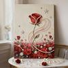 Faux Pearl Painting DIY Kit Easy Intuitive Craft Flower Pattern Painting with Pre-Printed Canvas