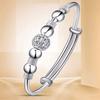 New Korean Fashion 925 Silver Lucky Beads Bangles for Women Bracelets Luxury Designer Party Wedding Jewelry Gifts